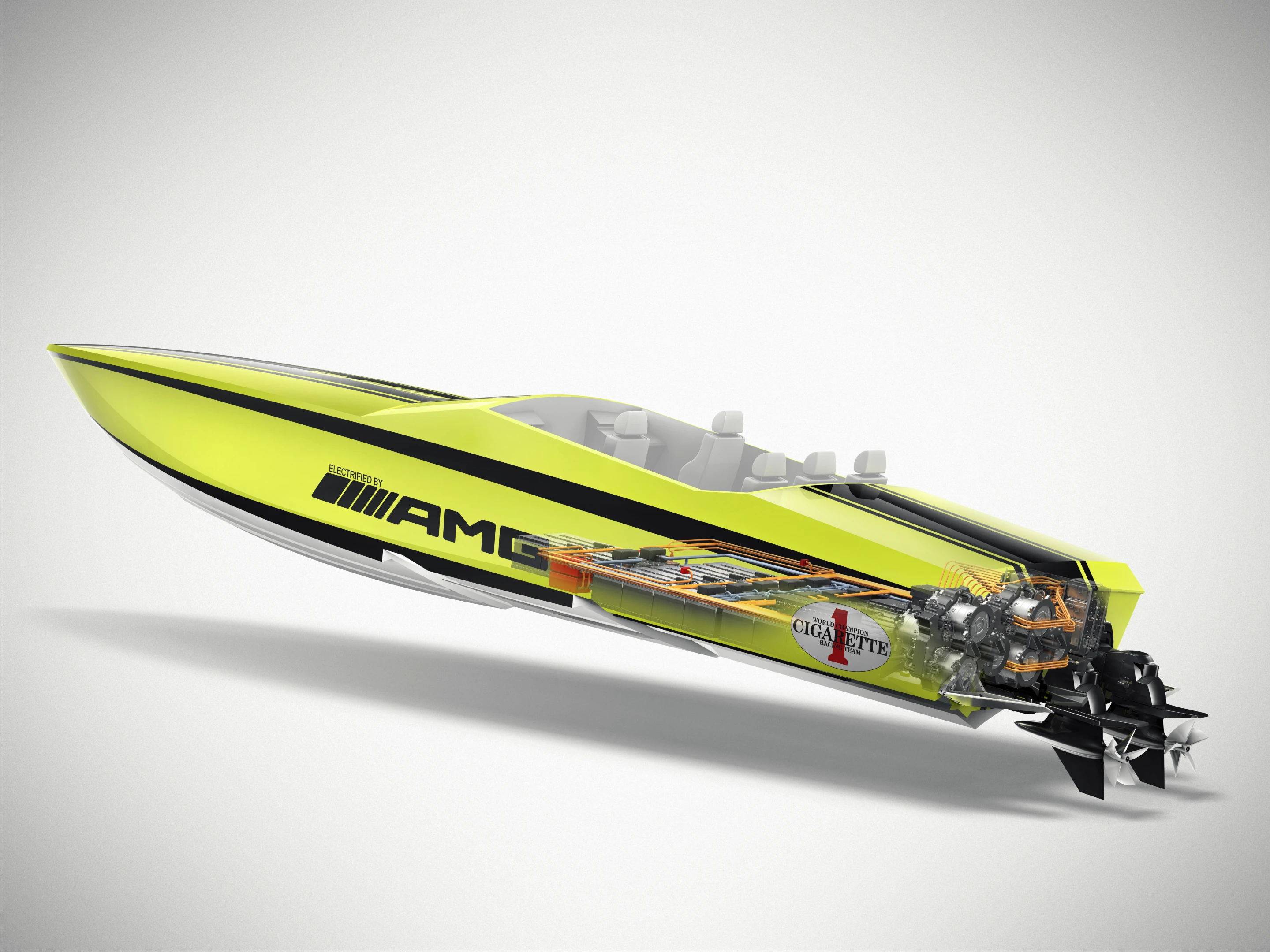 AMG and Cigarette Racing produce the world's fastest and most powerful electric boat