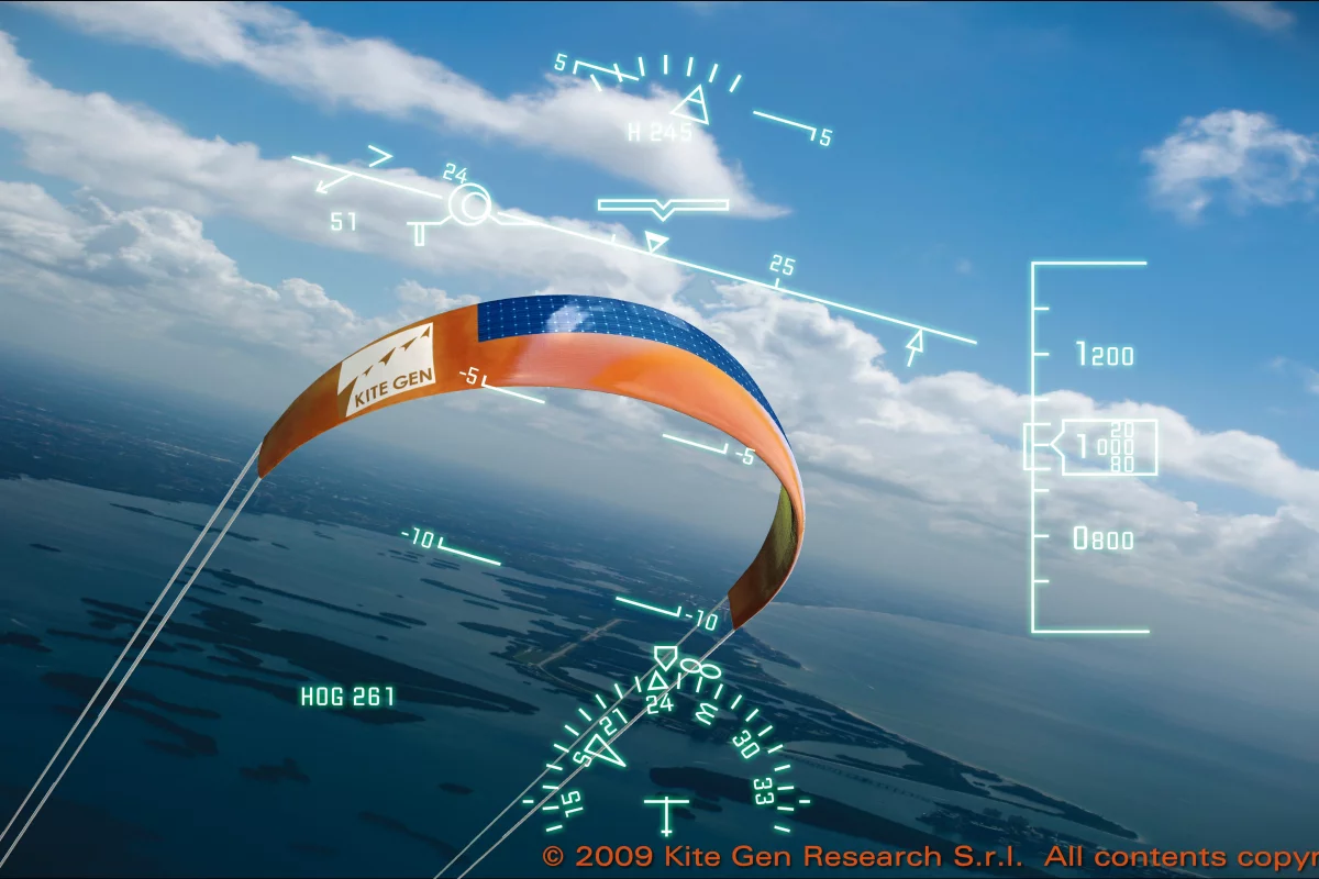 The large kites in the KiteGen system are able to take advantage of high-altitude winds (Image: KiteGen)