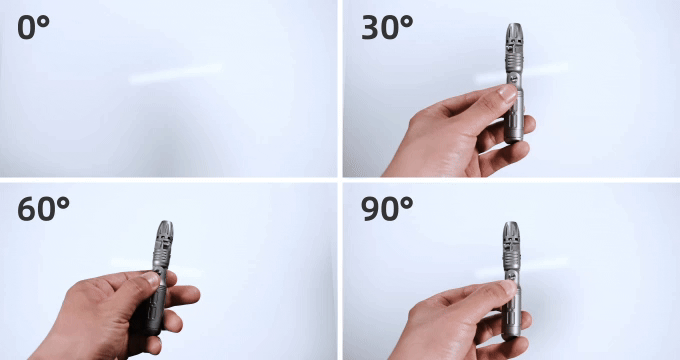 The various driving angles supported by the Arcos Driver