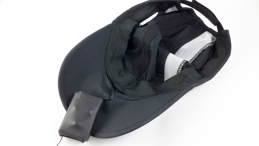 Apart from the wires and bulgy control box, it looks like an ordinary hat