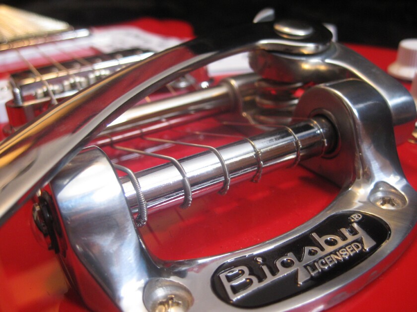 Albert Crocker and Paul Bigsby collaborated on the original Crocker speedway bikes, then the Crocker v-twins and when WW2 intervened and production ceased, Crocker went into the fledgling aerospace industry while Bigsby arguably invented the electric guitar. Our listing of the world's most valuable guitars contains dozens of guitars with Bigsby's tremelo arm fitted.