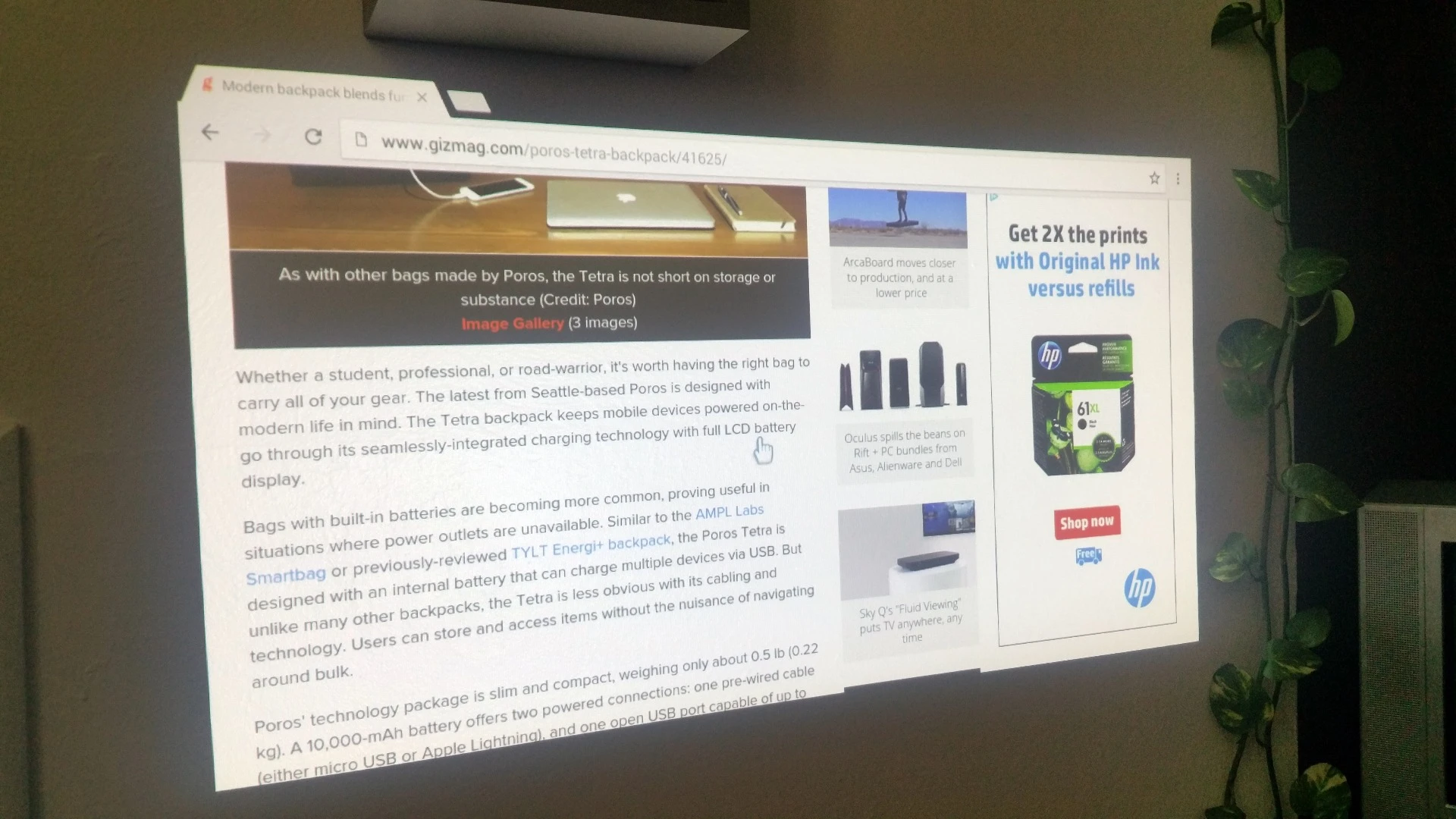 The JmGO View presents crisp text so long as the screen size isn’t ridiculously-large