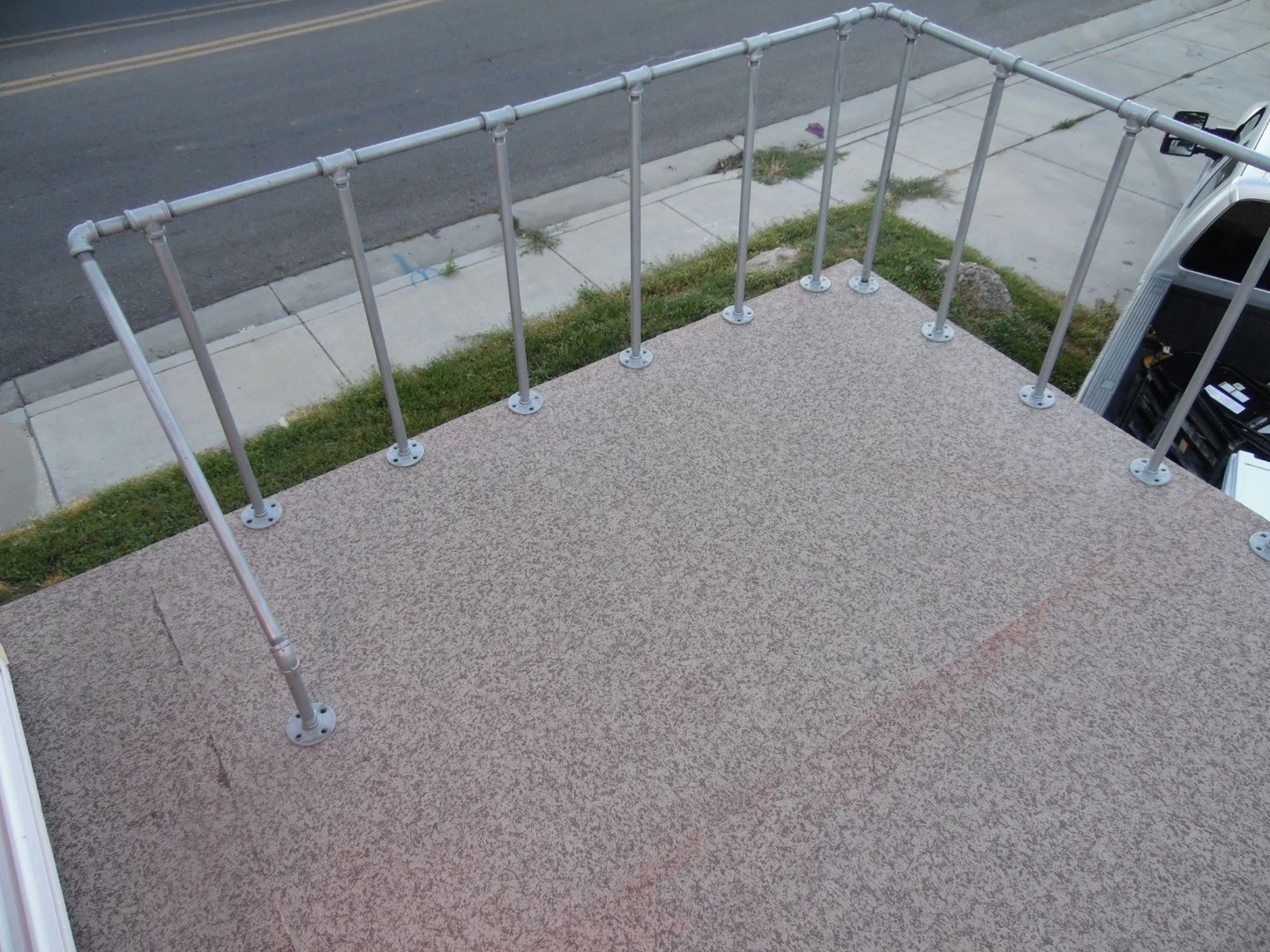 Access to the deck can be gained from outside via a ladder