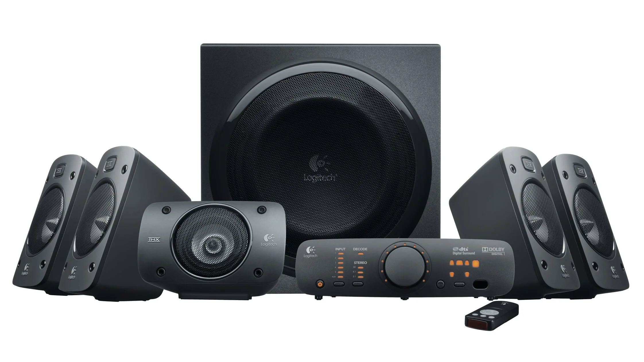 The Logitech Z906 TXH-Certified surround sound speaker system