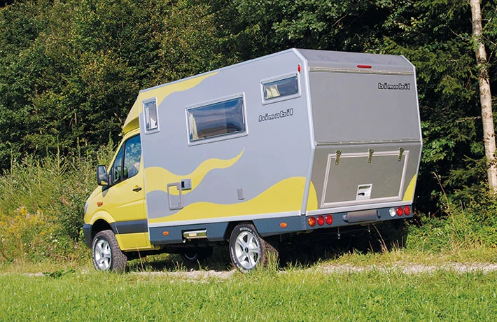Bimobil says its separate living module cuts down on chassis torsion