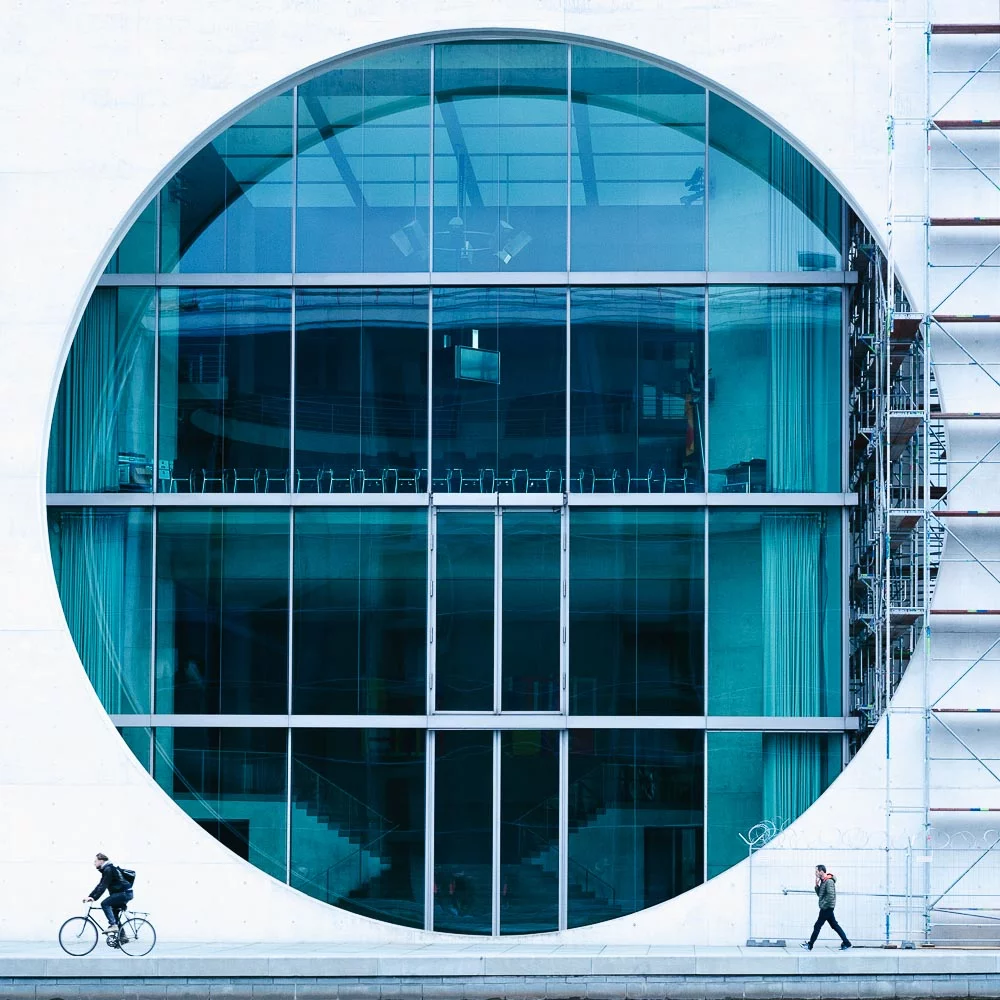 Winner of 1st place in the Professional Architecture category: Martin U Waltz - Berlin Flat White. A photographic essay looking at the interesting relationship between humans and scale in the government district of Berlin