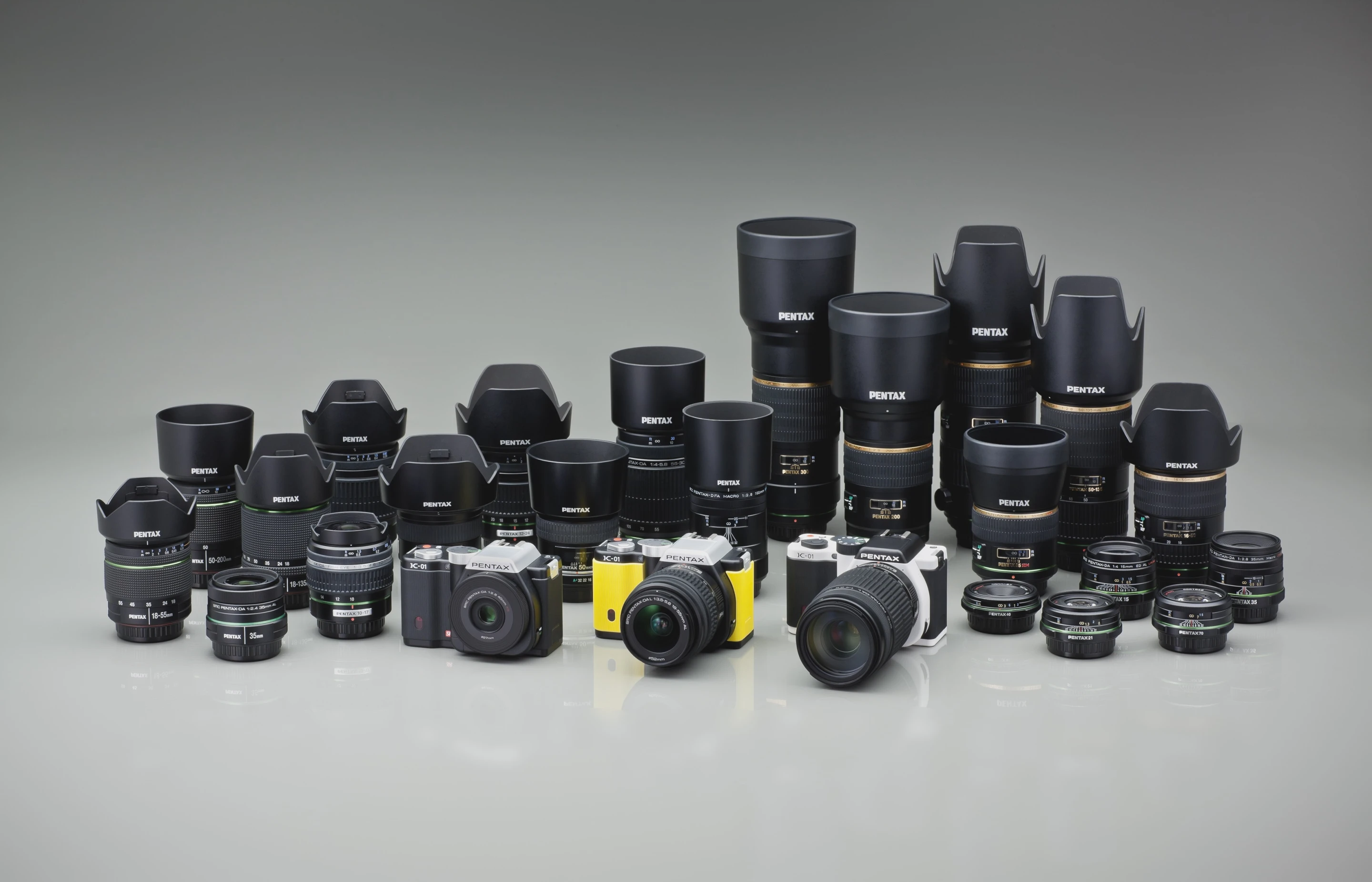 Pentax Ricoh says that the K-01 is compatible with over 25 million previously-produced Pentax K-mount lenses