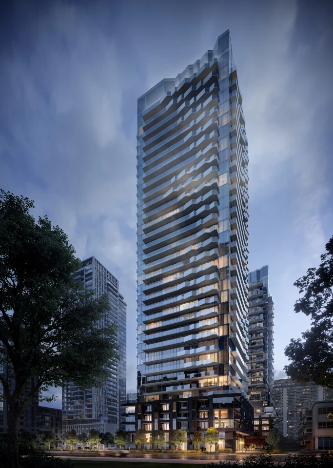 untitled's north tower will consist of 21 floors and rise to 76.9 m (252 ft), while the south tower will have 32 floors and reach 108.55 m (356 ft)