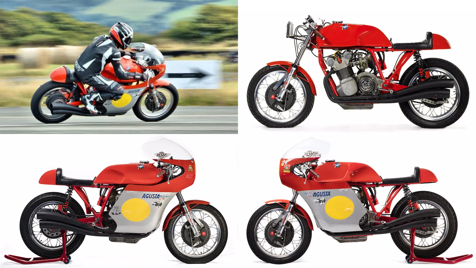 A genuine Magni MV Agusta manufactured by Magni in Italy, a company founded by legendary MV Agusta engineer Arturo Magni, whose career began under Piero Remor (designer of the Gilera 500/4 featured in this article) at Gilera and moved to MV Agusta in 1950. Magni's career then encompassed the entirety of MV Agusta's race activity until the factory race effort finished in 1976. These bikes are based on the 750 Sport and a Magni-designed chain drive conversion turns them into very powerful and much sought-after road and race bikes that routinely sell for more than $50,000. This bike features the chain drive conversion, dry clutch, 2LS front brake, and a front-mounted oil cooler and was raced at both the Isle of Man TT and Southern 100 with the scrutineers' stickers still on the fairing (most recent 2006) and has been signed by Phil Read (dated 1992). The bike (Lot 595) sold for £64,220 ($83,671).