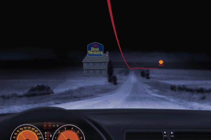 Simulated display for the True3D satnav system (Image: Making Virtual Solid)