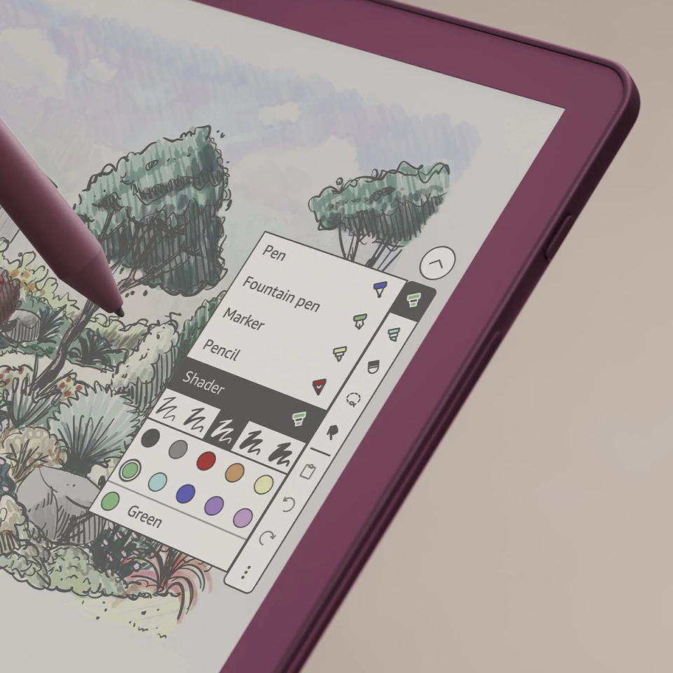 Color content on this tablet tops out at 150 ppi resolution