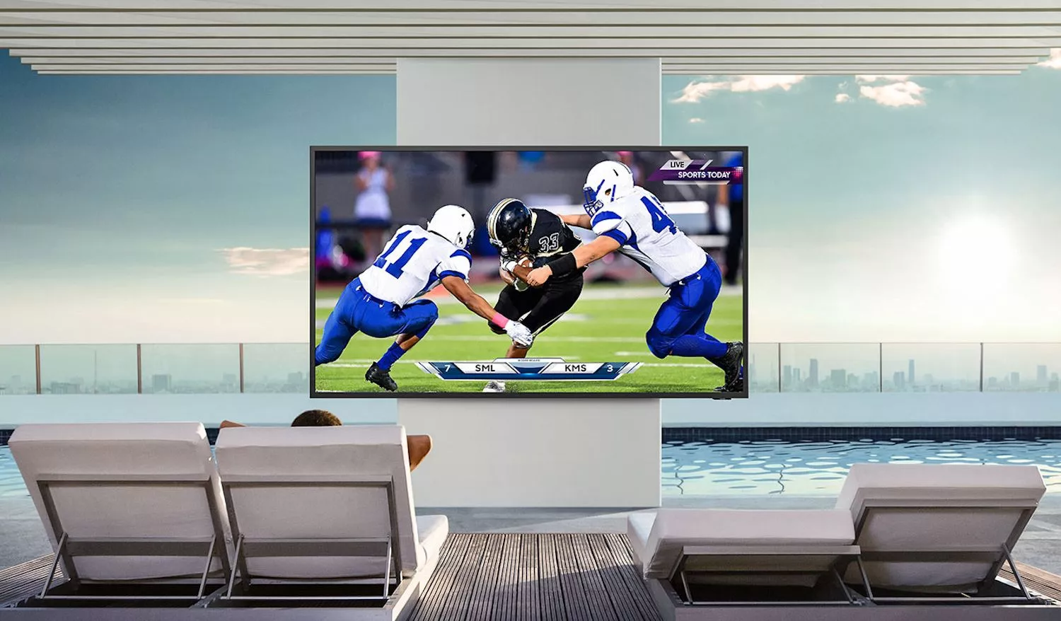 Backyard viewers can look forward to 4K UHD visuals, built-in 40-W sound and access to free (ad-supported) TV channels as well as the Samsung Gaming Hub
