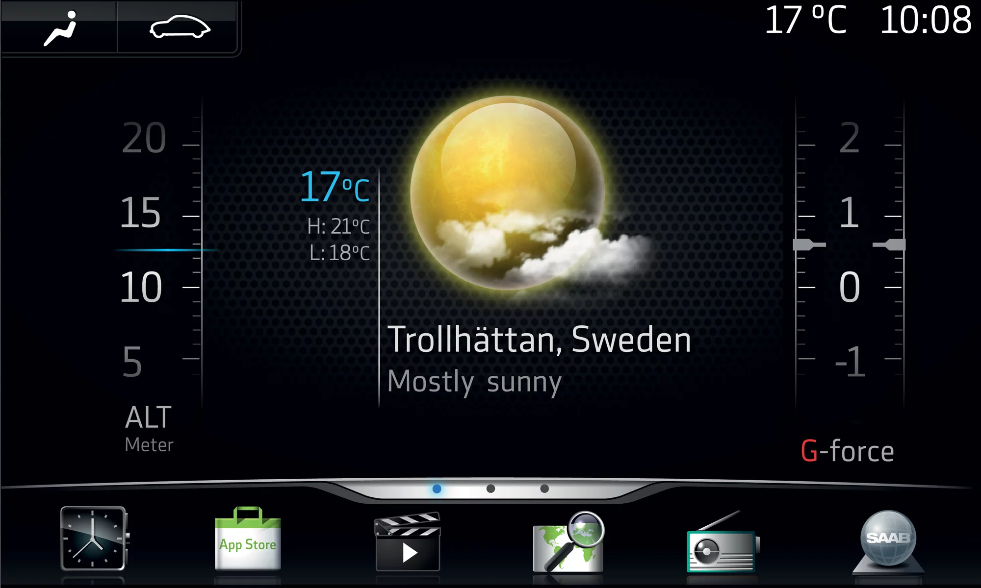 Saab's IQon infotainment concept is an Andorid-based system that allows users to download apps to a vehicle in the same way as a smartphone