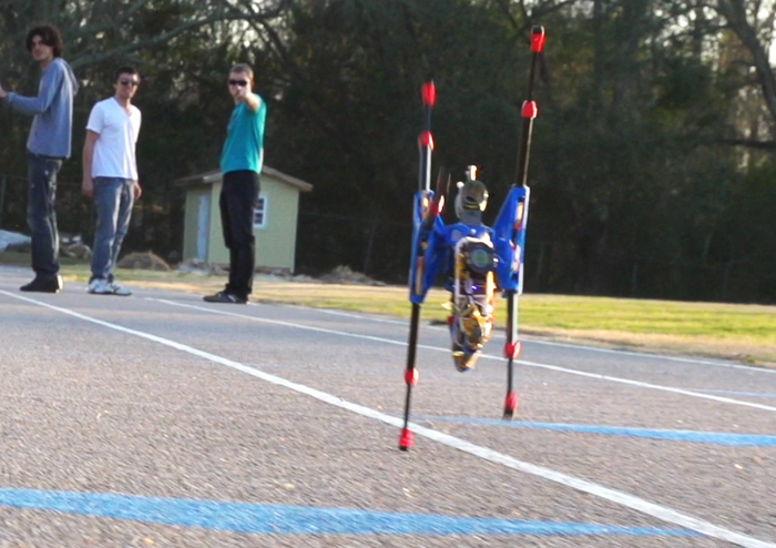 One of the prototypes in action