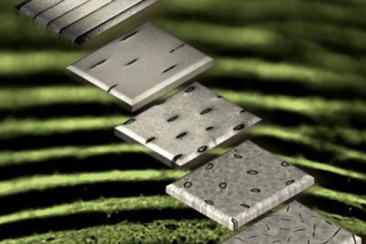 The process can dynamically switch the texture of plastics between patterns ranging from dots, segments, lines to circles