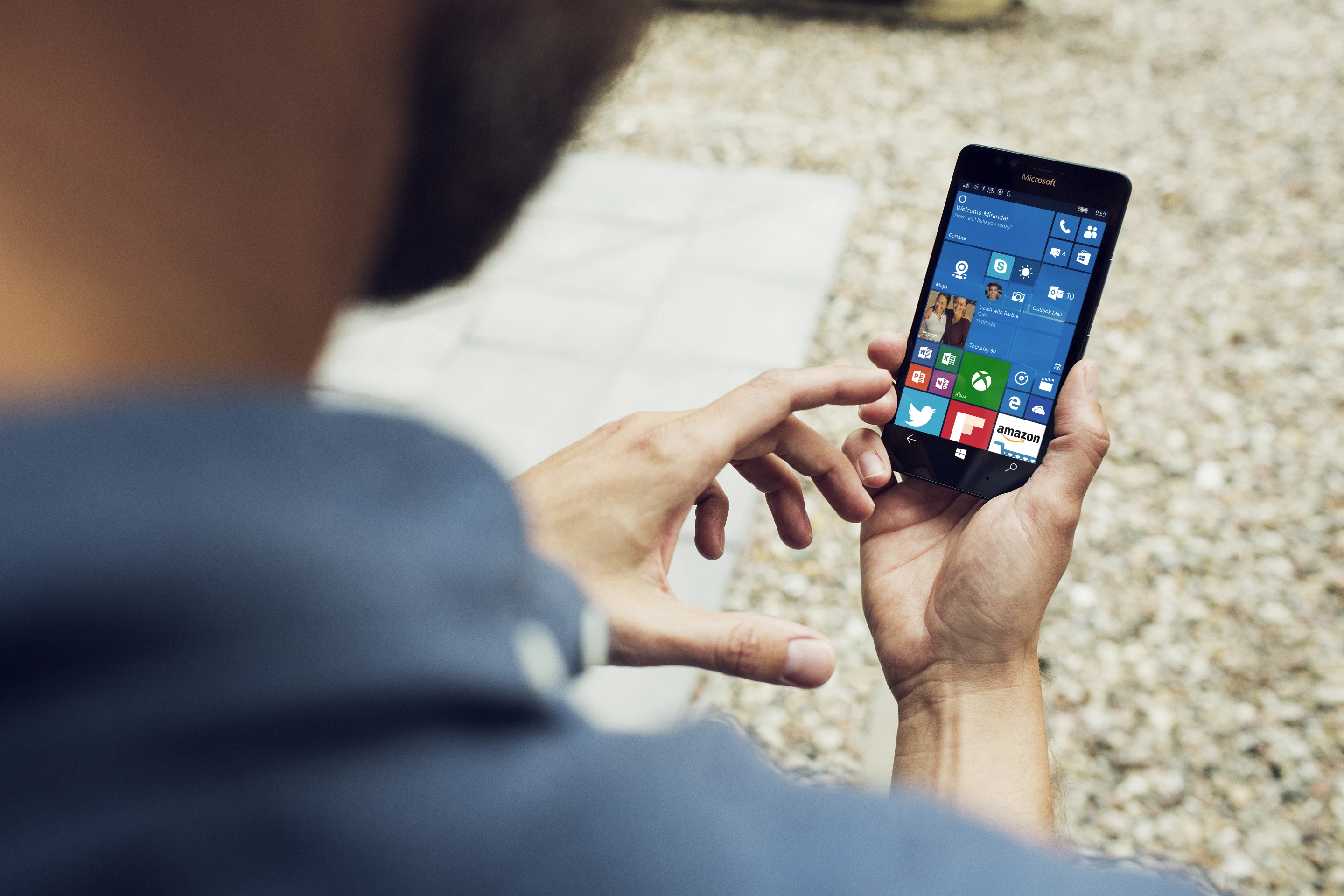 The Lumia 950XL running Windows 10