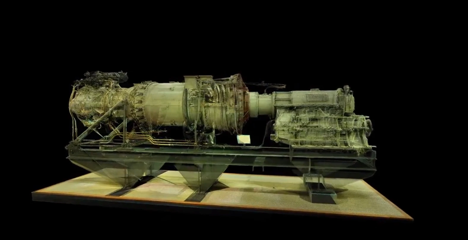 Virtual scan of the world's first gas turbine marine engine (Image: ScanLAB Projects Ltd)