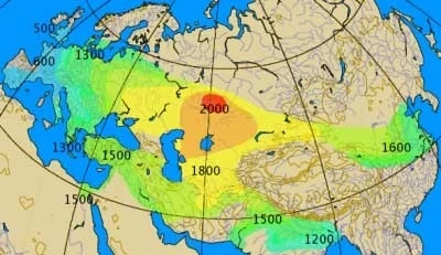 The spread of the chariot historically over time
