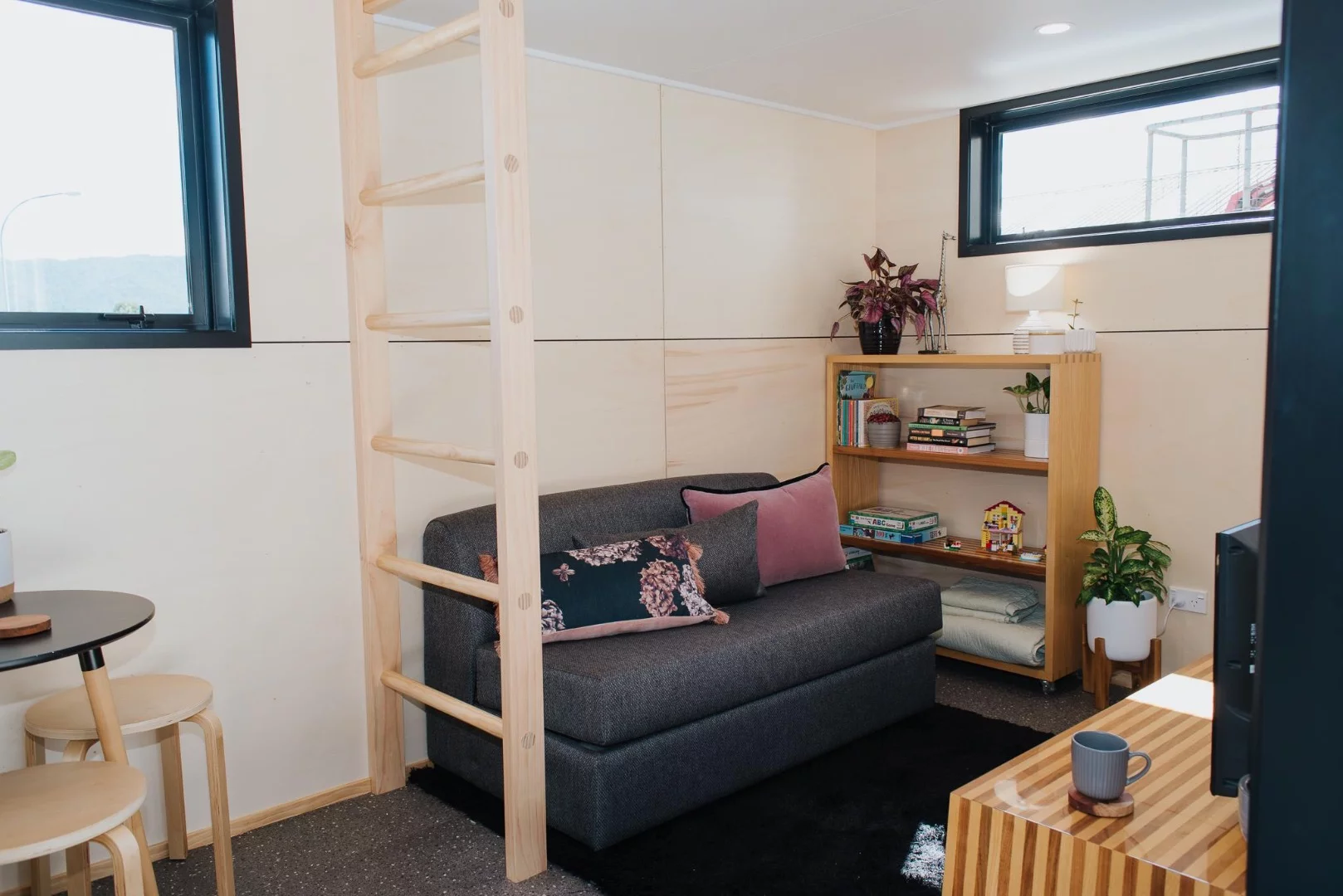 La Sombra Tiny House sleeps four as standard but can sleep another couple of people in a pinch with the sofa bed