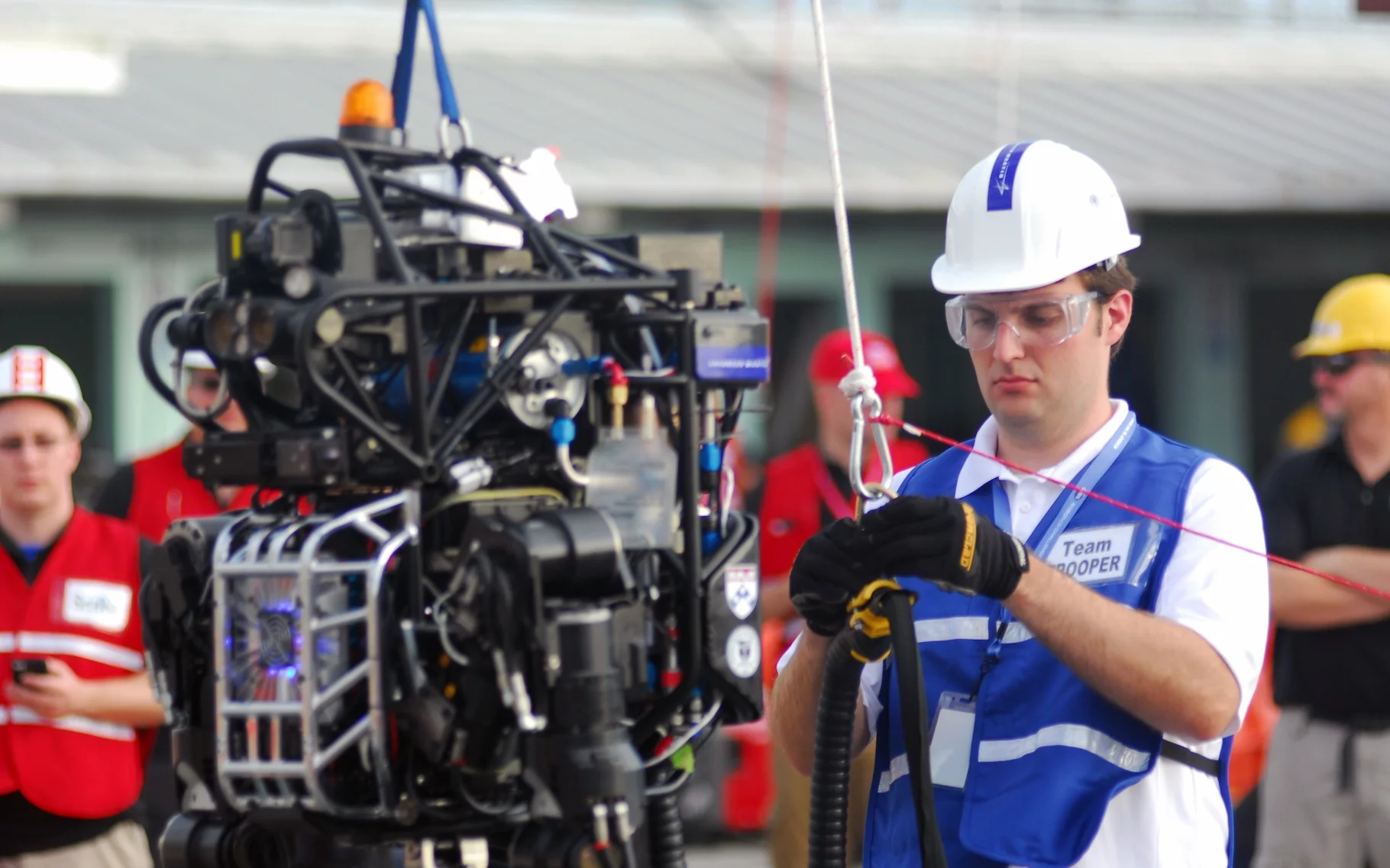 Trooper getting rigged for the competition