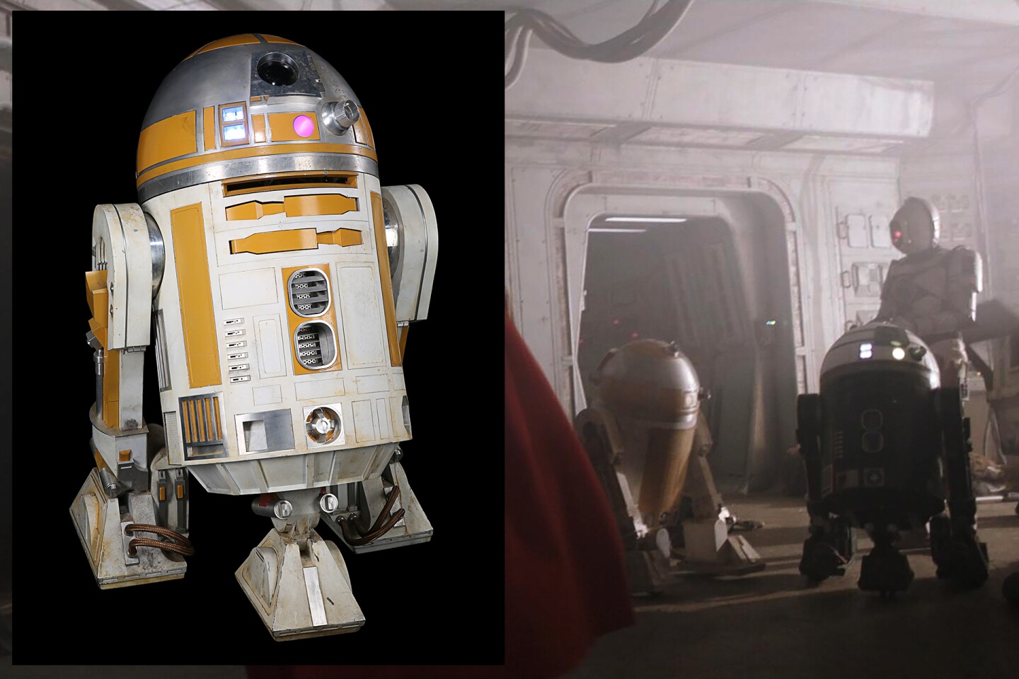 This Light-up R2-M80/KR2-M80/R2-F1P Remote Control Droid was used in the filming of "Rogue One: A Star Wars Story" (2016) and "Solo: A Star Wars Story" (2018). It was sold for $167,063 (£125,000) at a Propstore Auction on 11 November 2021