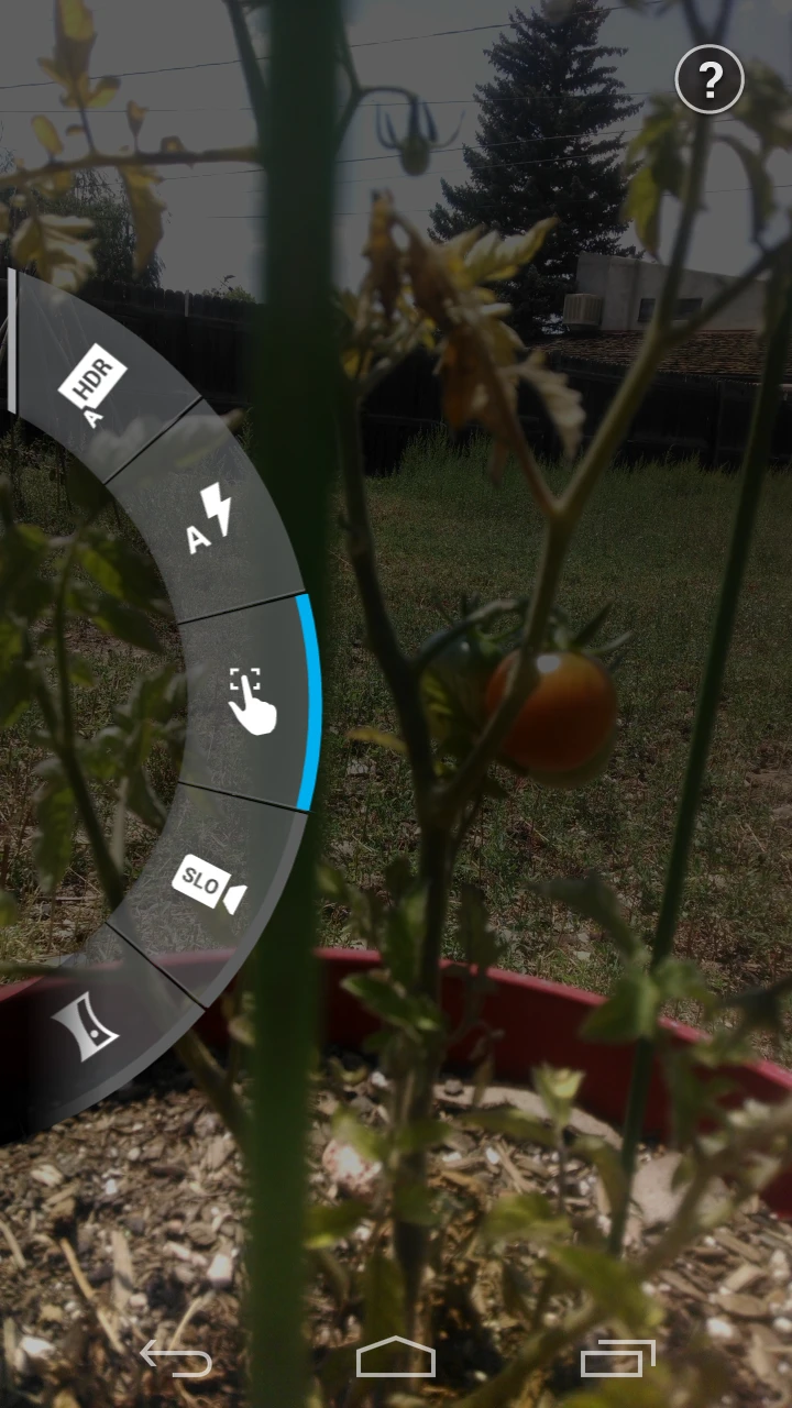 The Moto X camera interface