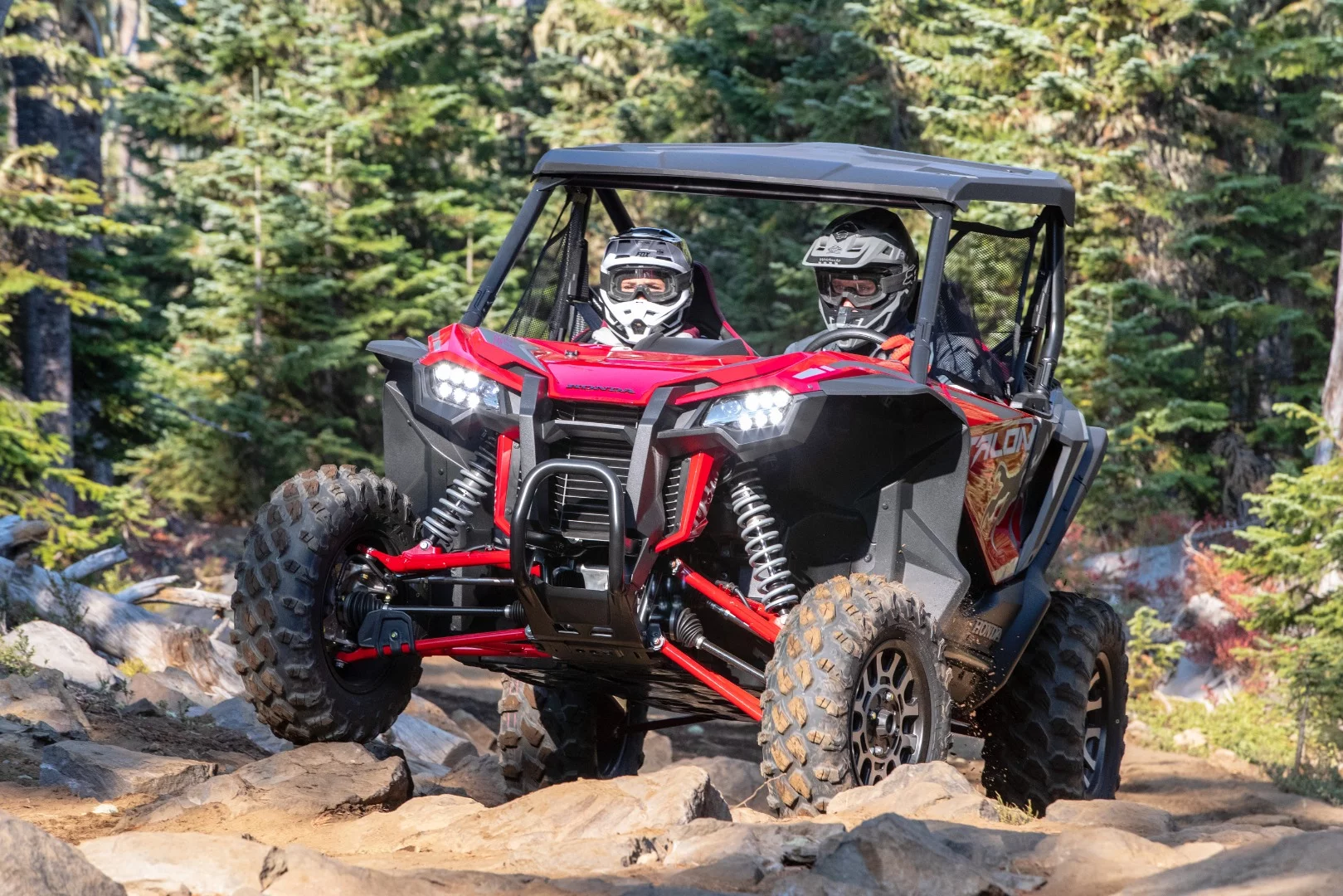 Honda Talon 1000X: narrower at 64 inches wide, for tight, quick work through the trees