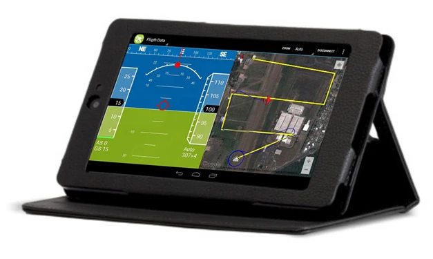 The drone can fly by following pre-plotted GPS waypoints