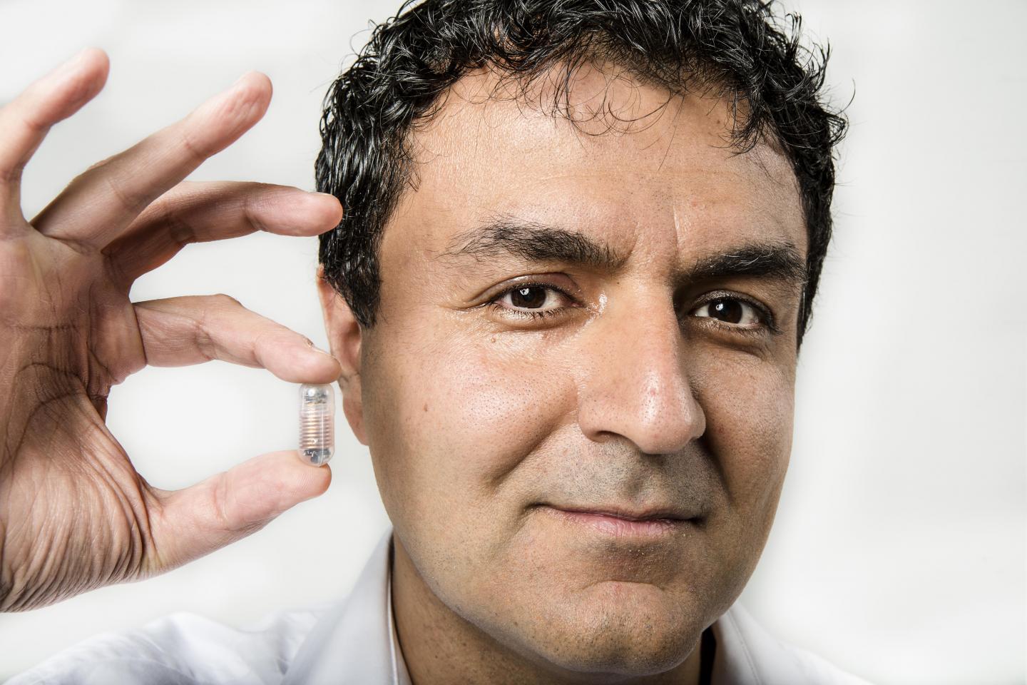 Lead scientist Prof. Kourosh Kalantar-zadeh, with the capsule