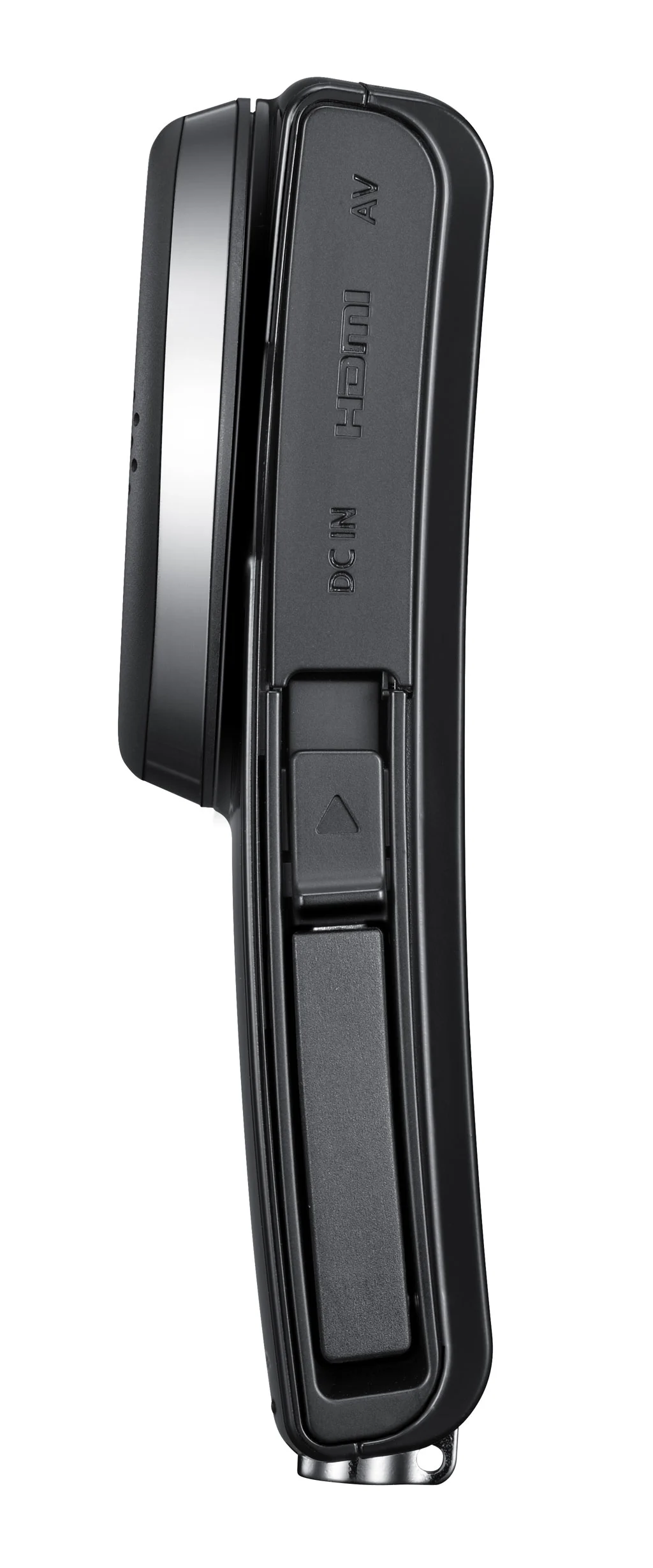 The Samsung HMX-U20 features a concealed USB cord