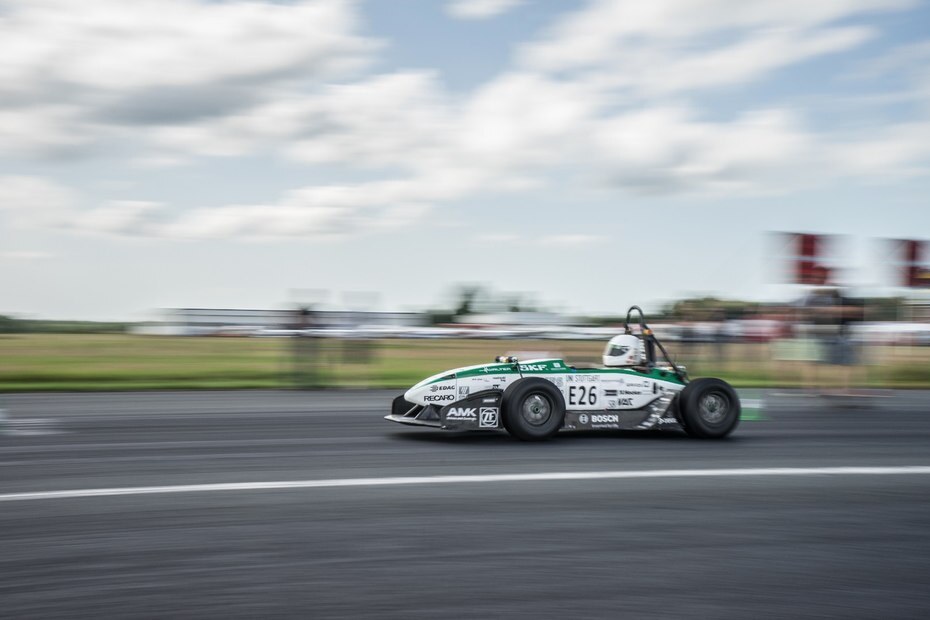A group of speedy Stuttgart University students broke the EV acceleration record, hitting 100 km/h from a standing start in 1.779 seconds
