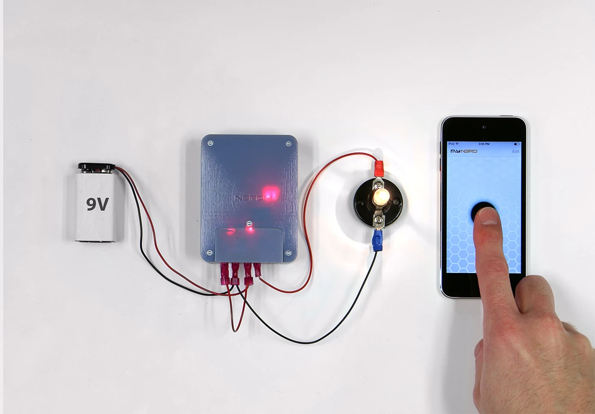 Momentary switch activated over Wi-Fi via the smartphone app