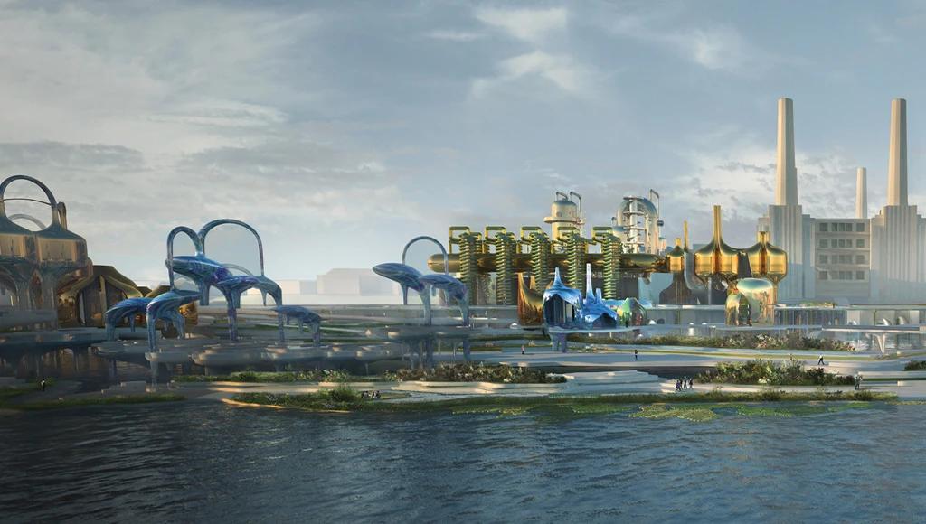 First Place - Tidal Terrains by American architect Mary Denman