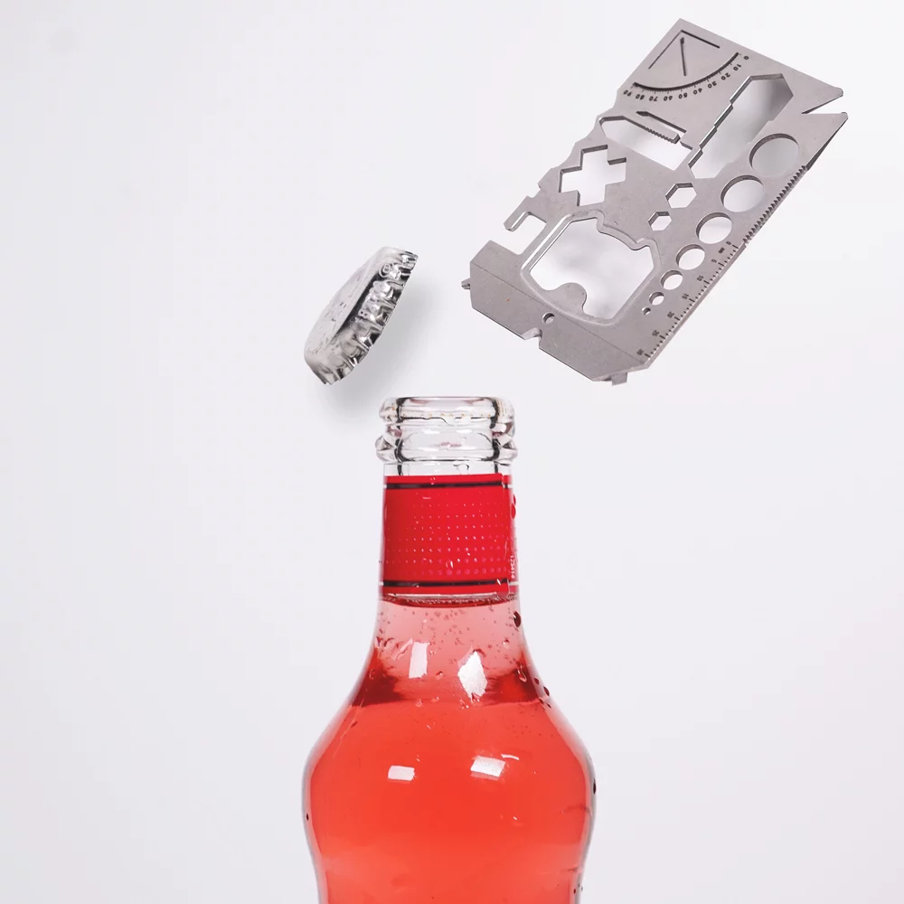 Poppin' bottles with the MultiCard Multitool
