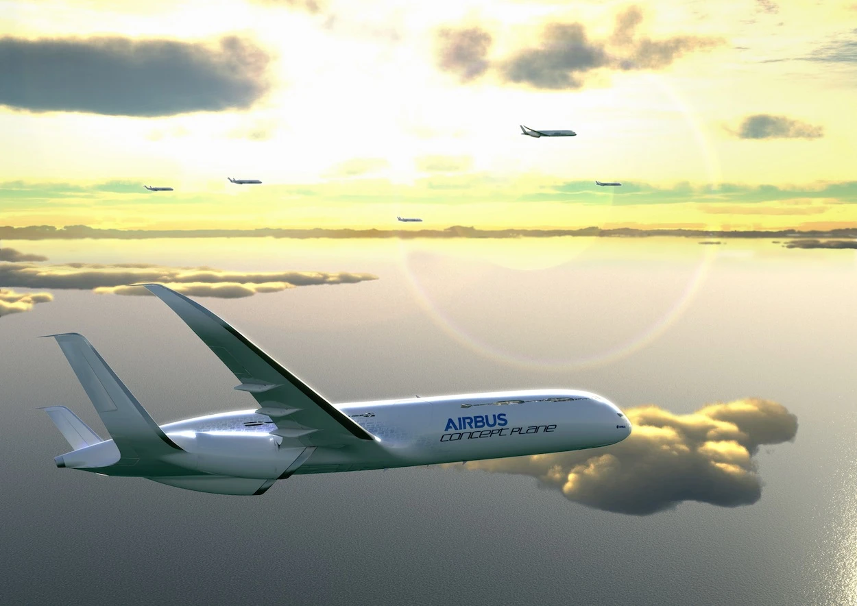 Airbus enthused the benefits of a free-glide approach to airports