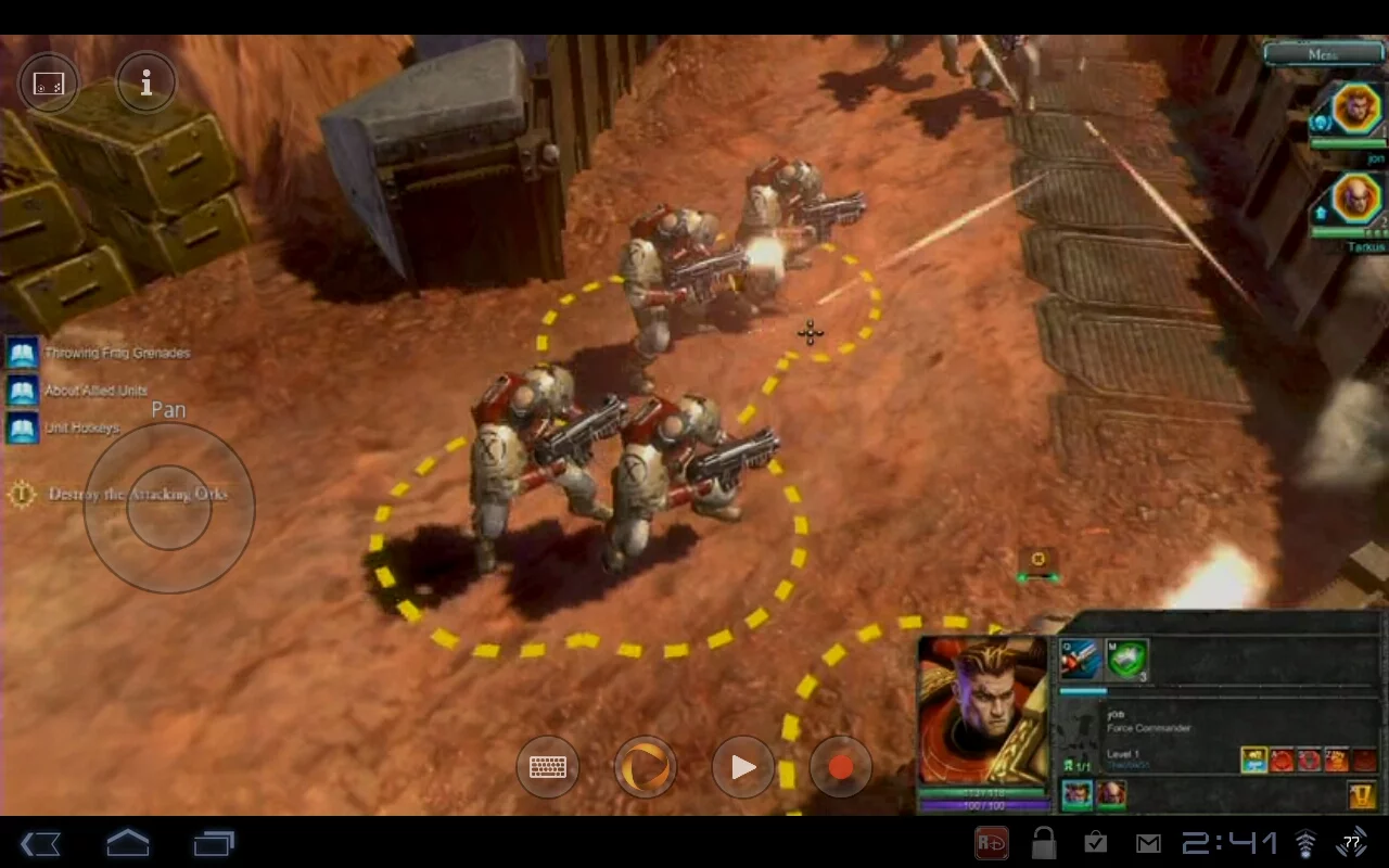 Micromanaging units in a real time strategy game while trying to pan over the battlefield is incredibly tricky using touch controls