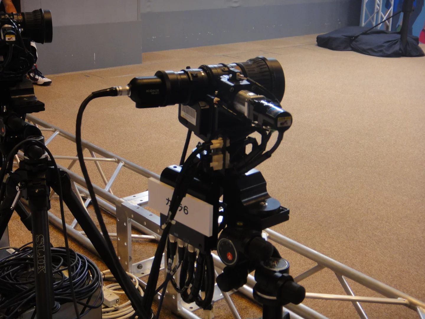 A close-up view of one of the sub-cameras