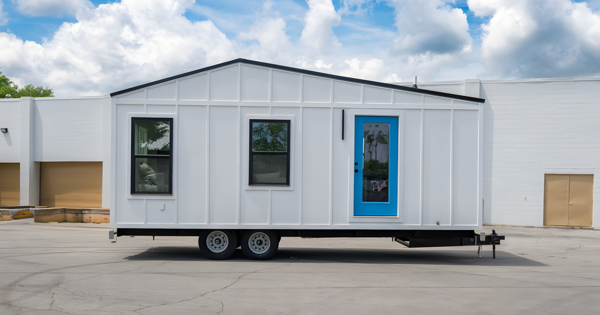 Affordable tiny house for two is arranged on one floor