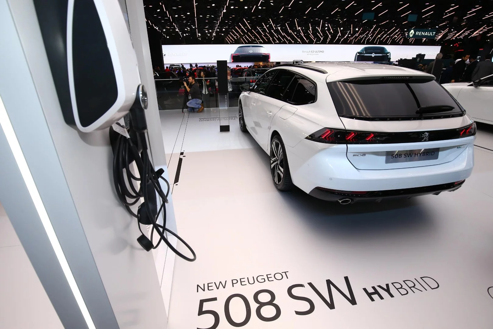 Along with gas and diesel engine options, Peugeot offers the 508 SW Hybrid with plug-in hybrid powertrain