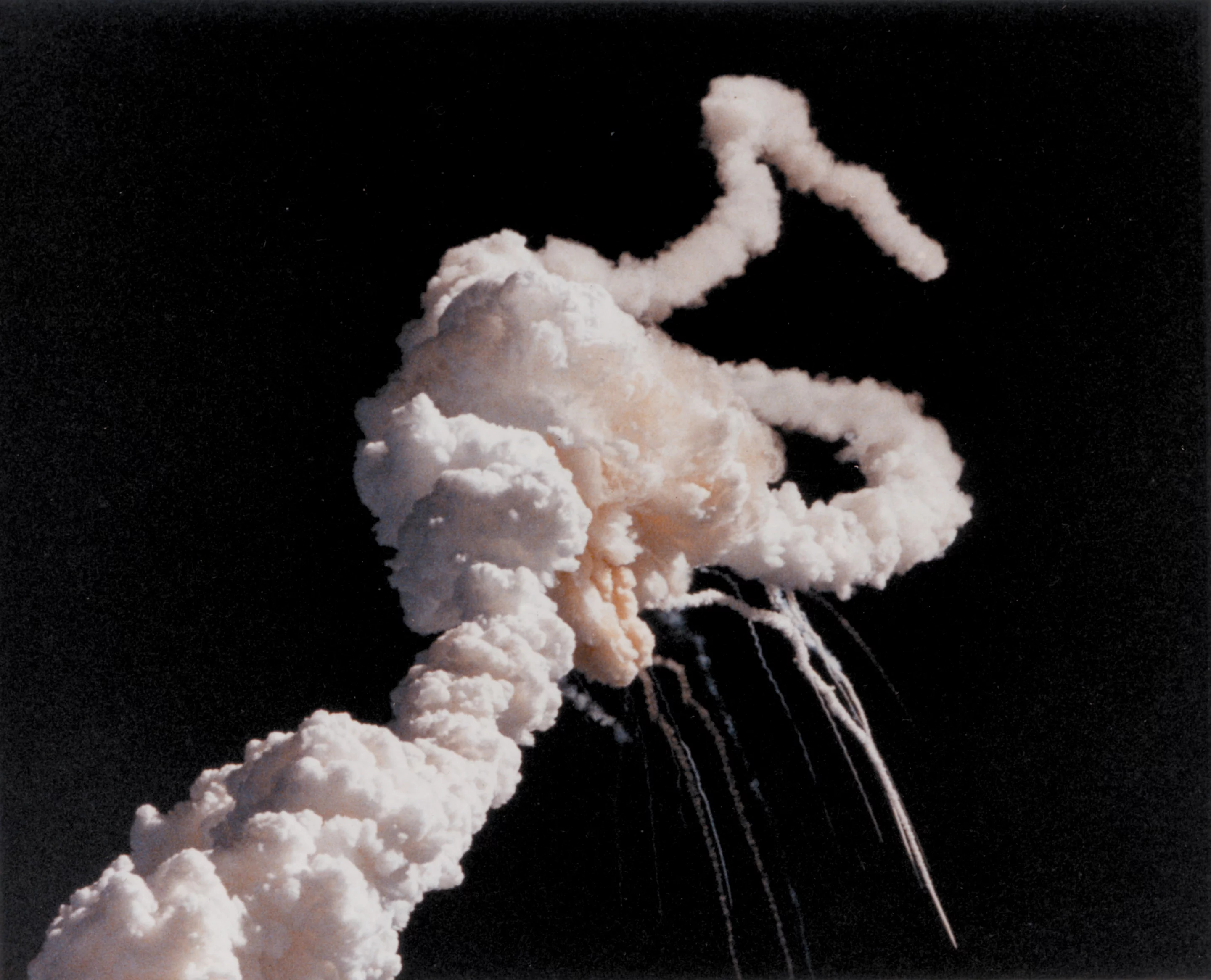 Space Shuttle Challenger explodes shortly after take-off on Jan 28,1986 (Image: NASA)