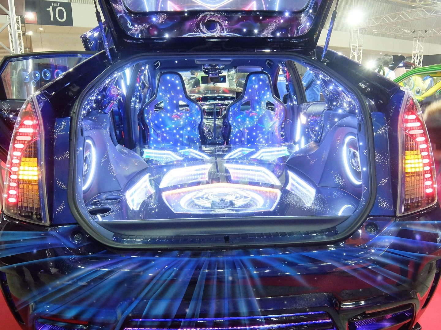 The rear of this Toyota put on quite a light show