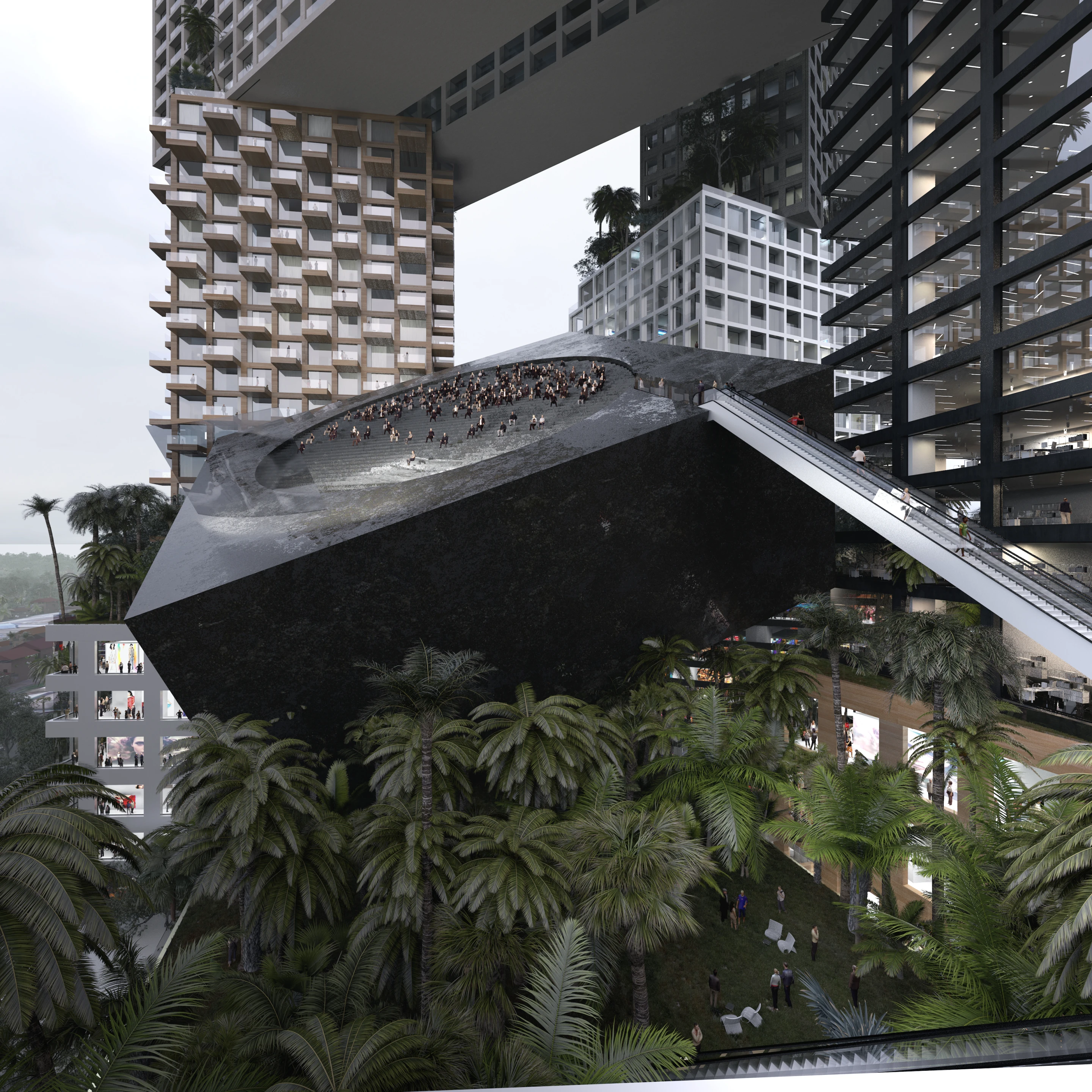 MVRDV calls Peruri 88 a "vertical Jakarta" (Image: MVRDV)