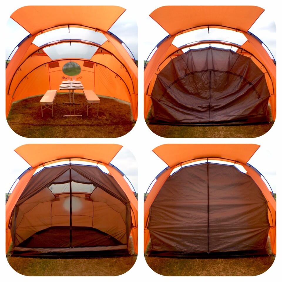 The inner tent turns the SheltaPod into a fully enclosed overnight camping solution, and the front zip panel finishes off the 360-degree weatherproofing
