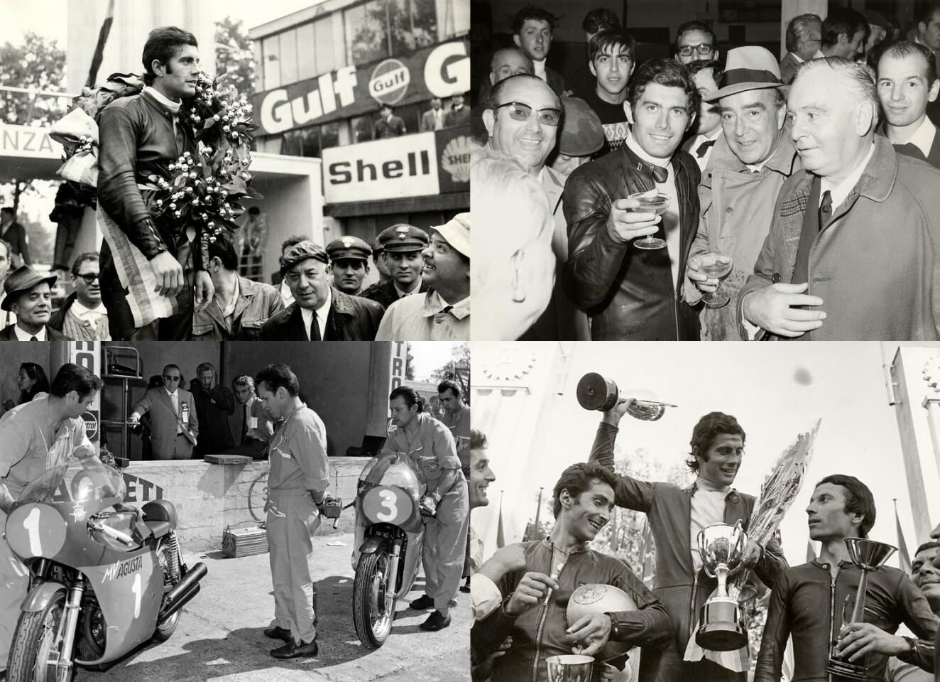 Giacomo Agostini is the name most associated with MV Agusta dominance. Ago won 122 Grands Prix and 15 World Championships titles, taking 68 wins and eight titles came in the 500cc class alone.