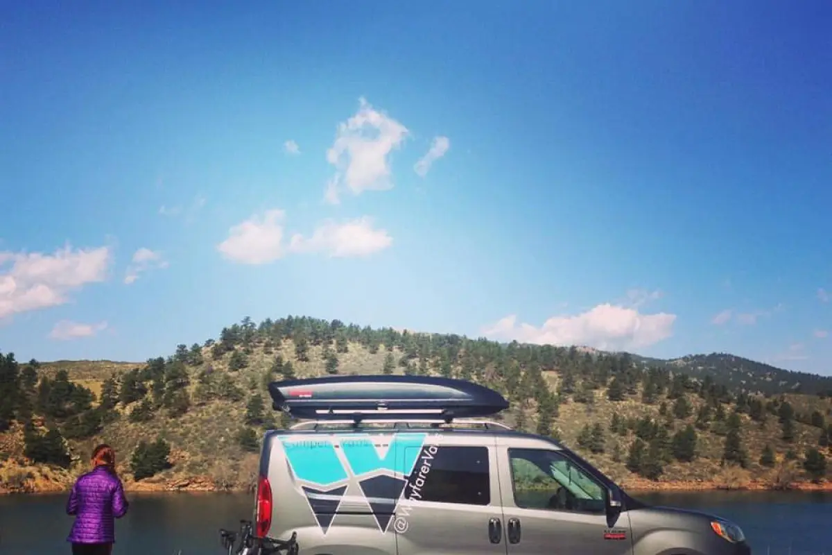 On the road in the Wayfarer camper van