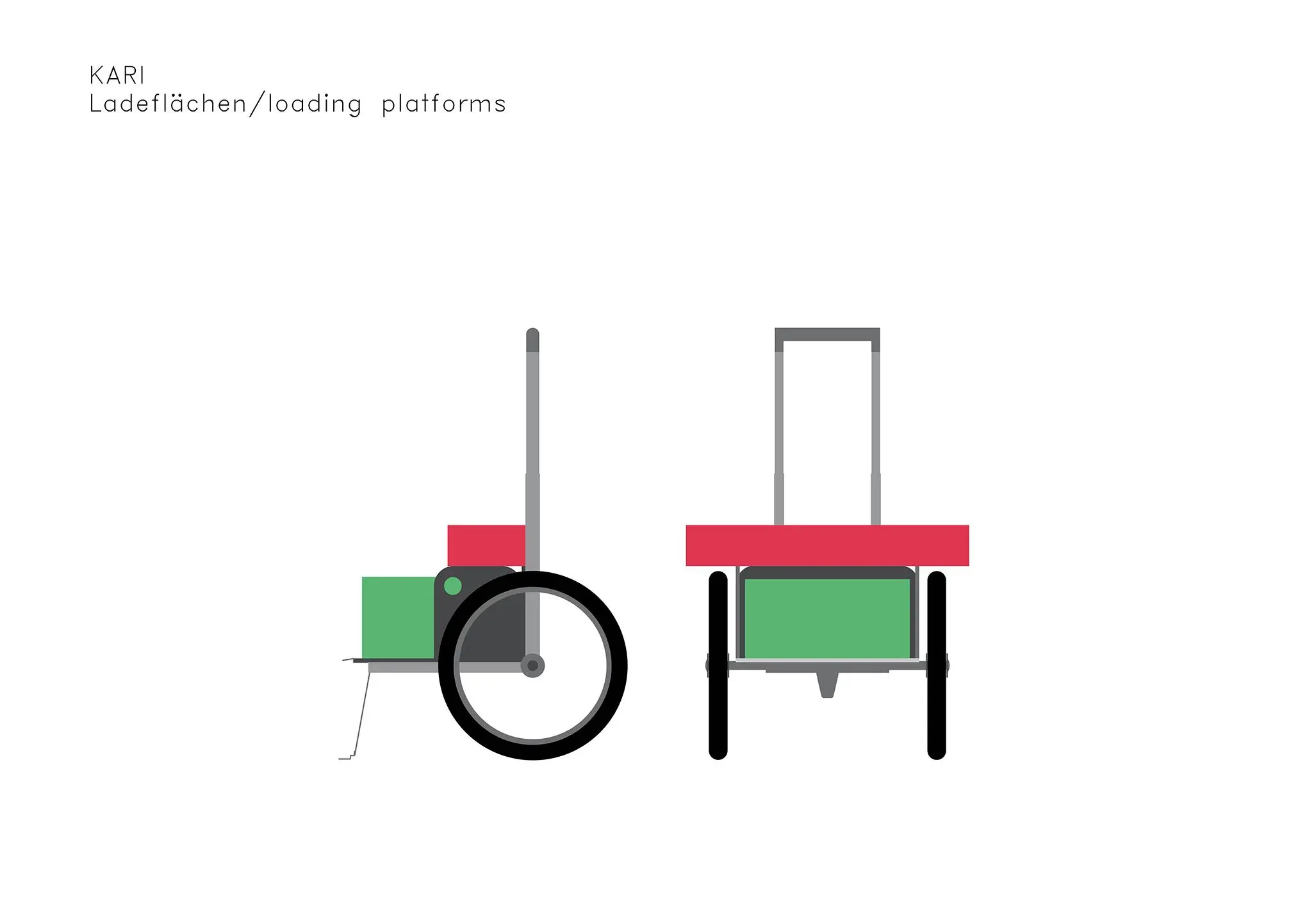 KARI is designed to carry shopping bags and moving boxes