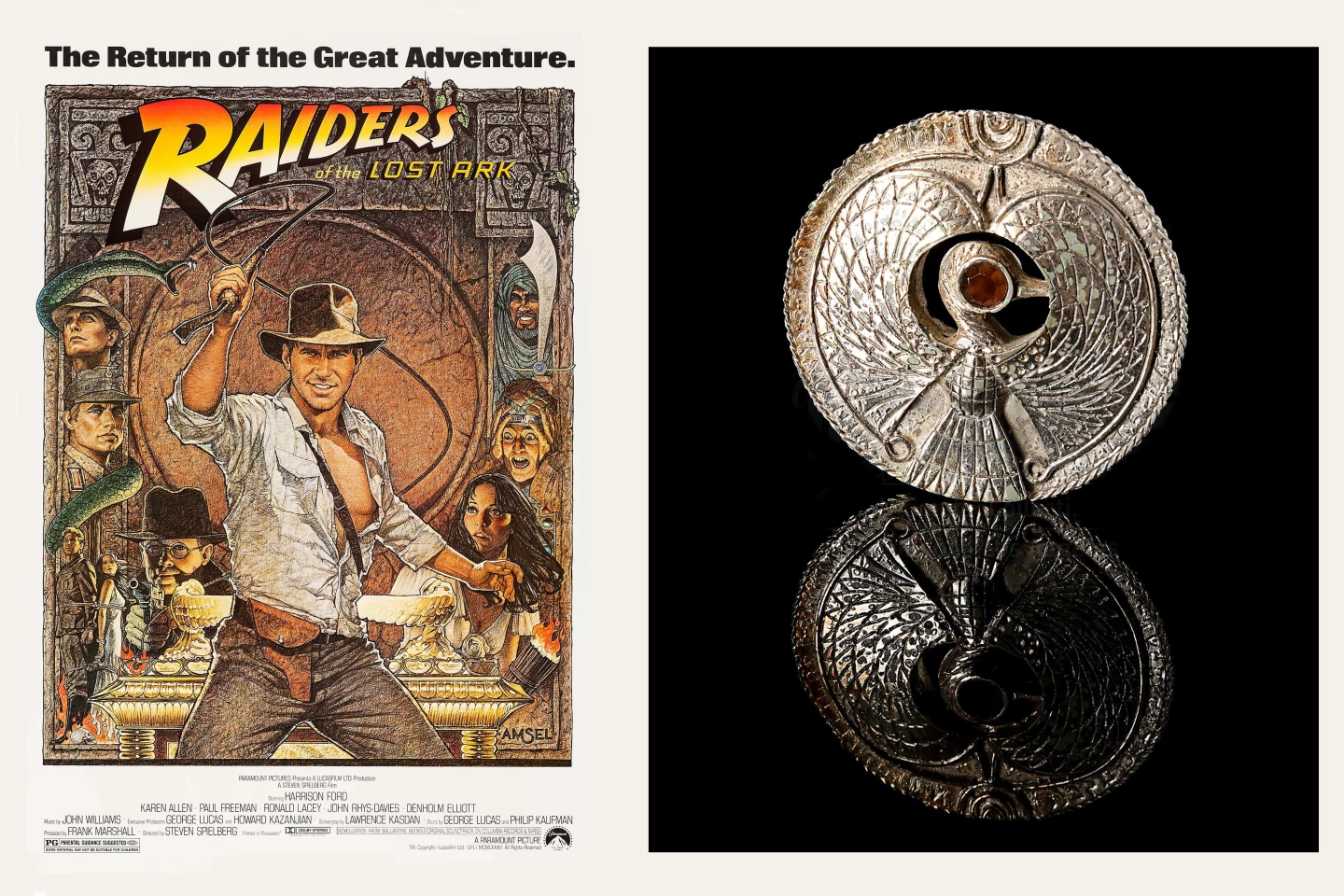 Raven Bar & Well of Souls Staff of Ra Headpiece from Raiders Of The Lost Ark (1981) | Estimate: $100,000 to $200,000 | Propstore Entertainment Memorabilia Live Auction | Los Angeles | 26 & 27 August 2020