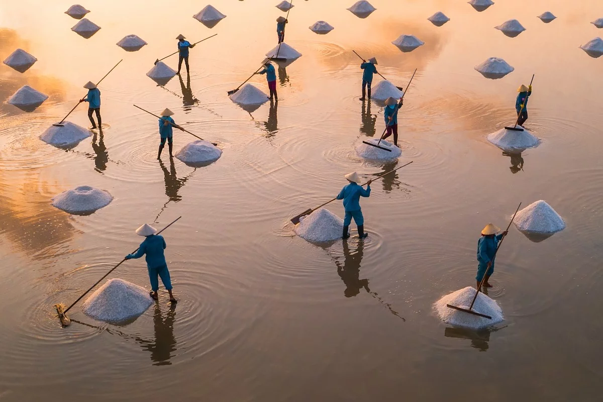 Hon Khoi salt field, Vietnam