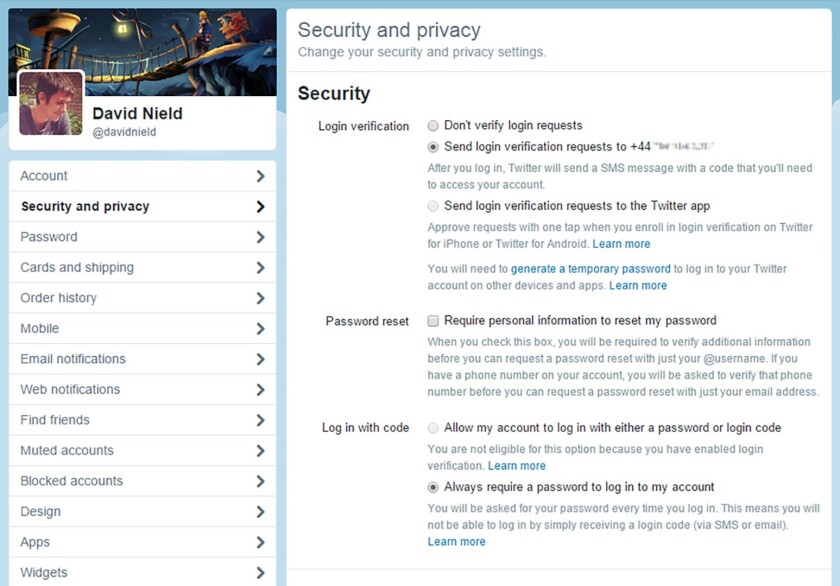 Two-step verification helps protect your account