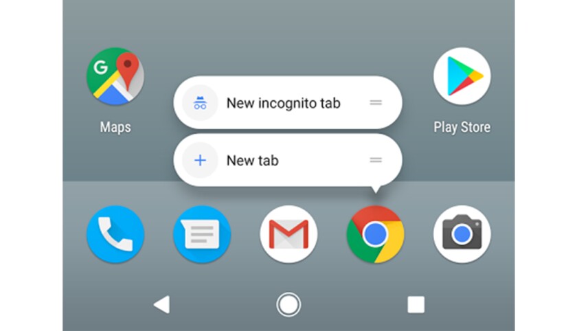 Long presses pull up contextual menus